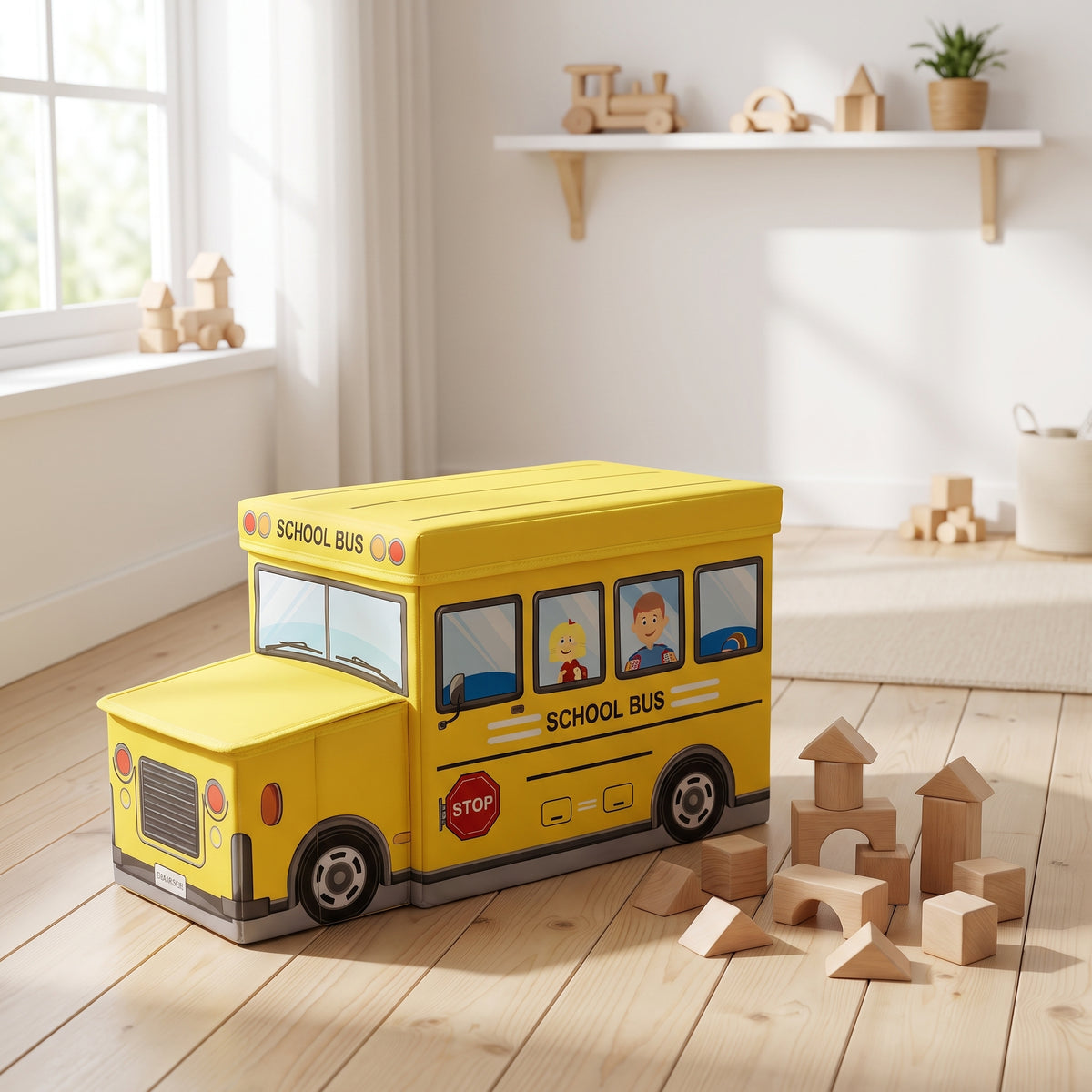 School Bus Shape Toy Storage Box