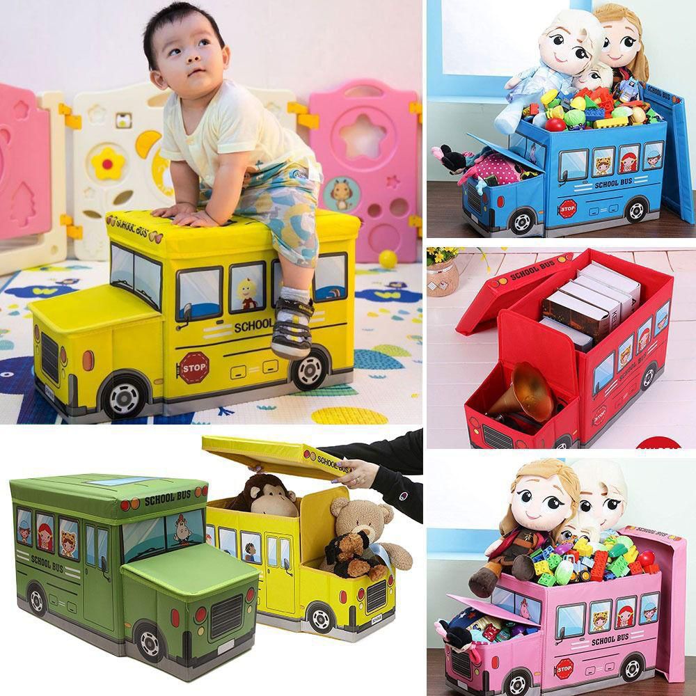 School Bus Shape Toy Storage Box