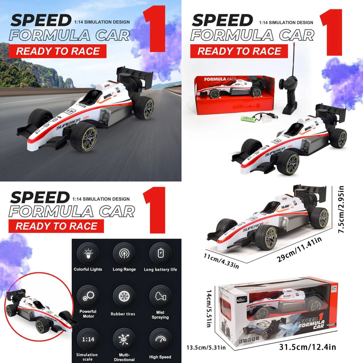 1:12 Scale F1 Style RC Racing Car