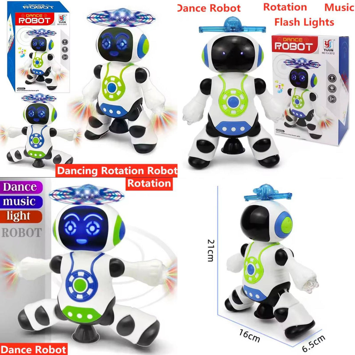 Dancing Robot Toy with Flashing Lights