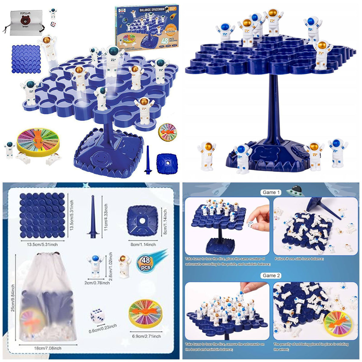 Astronaut Balance Tree Board Game
