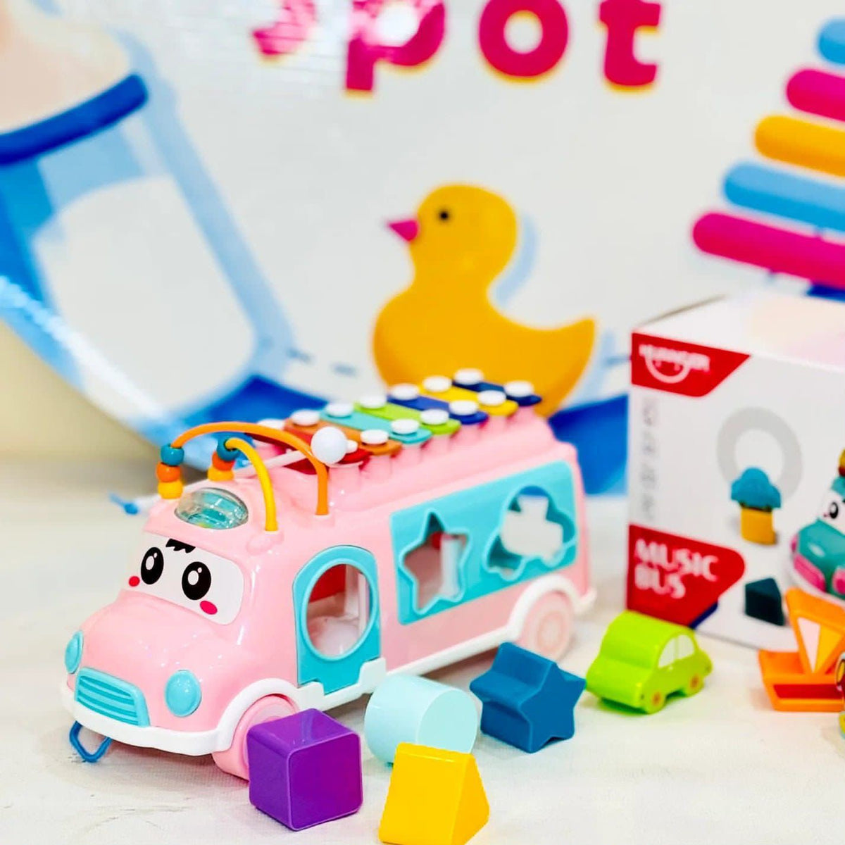 Xylophone Bus With Shape Puzzles