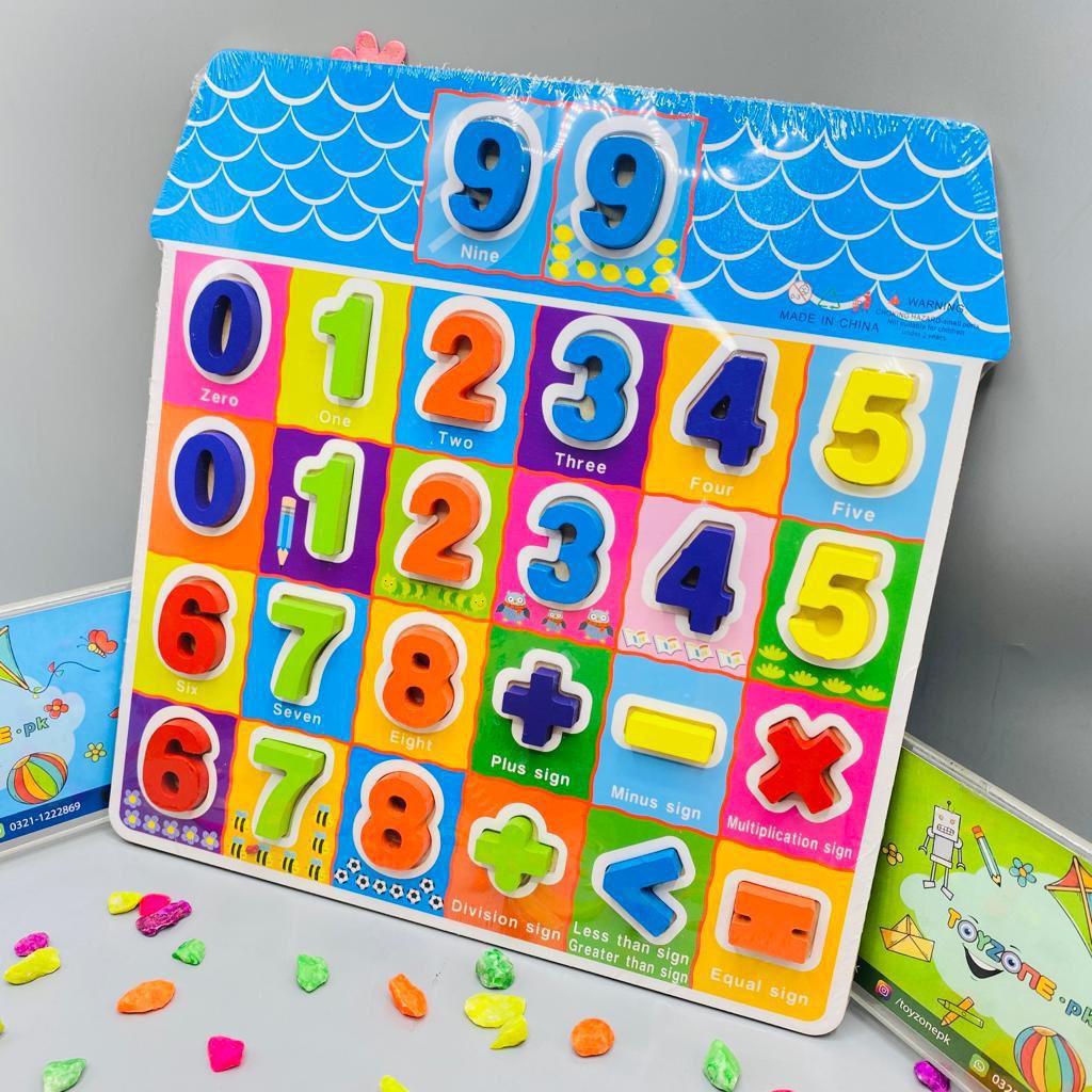 Wooden Learning Board with Alphabet & Numbers