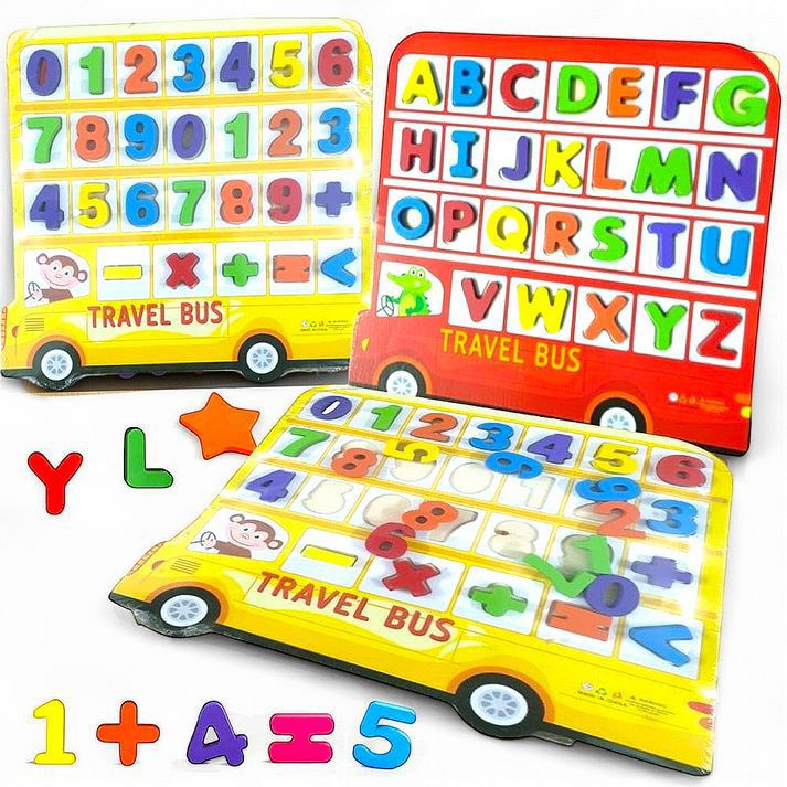 Wooden Learning Board with Alphabet & Numbers