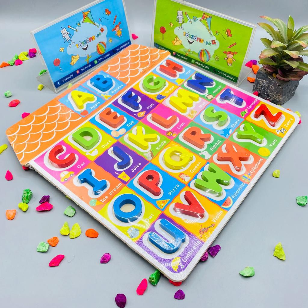 Wooden Learning Board with Alphabet & Numbers