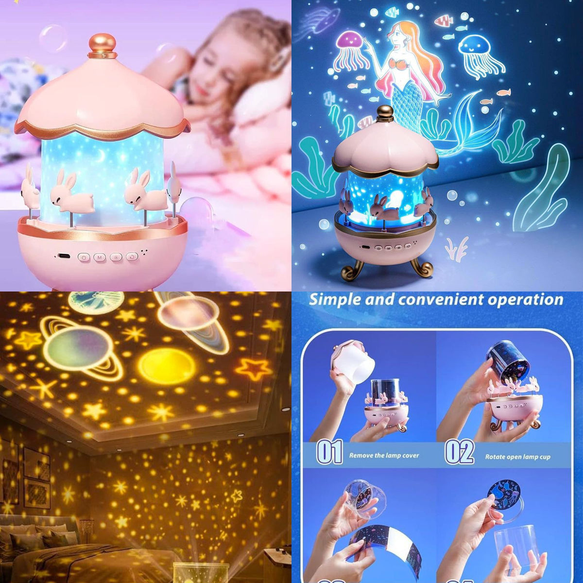 Bunny's Carousel Night Projector