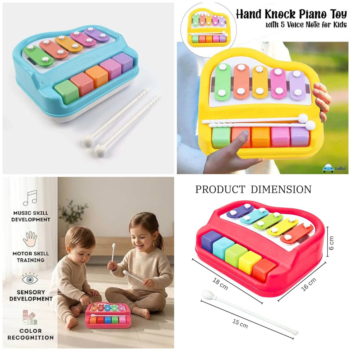 Kids Xylophone with Piano Keys